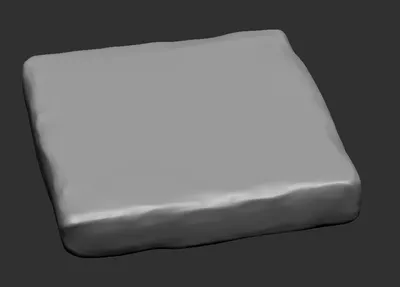 The low-poly model of the stone tile.