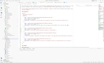 Screenshot of VS Code as I am editing this very project entry. Doesn't get more meta than that, total inception! 😁 And yes... light theme ftw!!